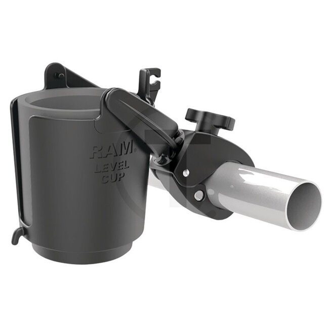 RAM MOUNTS Bekerhouder - 5070010108, RAM-B-132-400U | Afmetingen: Minimale afmetingen: 0 bis 2,90 cm (0-1,14 inch), passend voor buis-Ø: 1,59 tot 3,81 cm (0,625 tot 1,5 inch) vlakke oppervlakken | Omschrijving: • Bekerhouder met borgclip, klein  | • Met borgschroef
