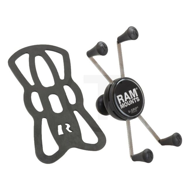 RAM MOUNTS X-Grip Halterung - 5070010049, RAM-HOL-UN10BU | Material: Hochfestigkeits-Verbundstoff mit Gummi-Fingern | bestehend aus: X-Grip Halterung | Beschreibung: • für große Smartphones und Geräte <br>• stabiler und sicherer Halt an allen glatten Oberflächen – h