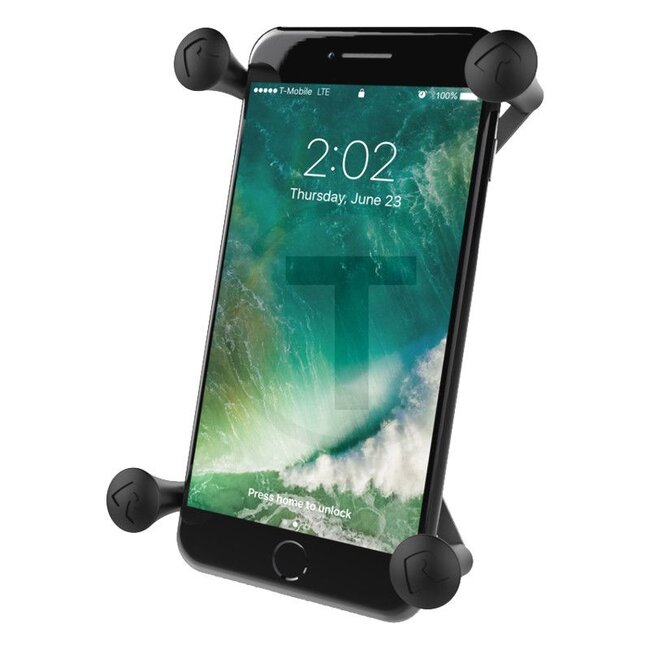 RAM MOUNTS X-Grip Halterung - 5070010049, RAM-HOL-UN10BU | Material: Hochfestigkeits-Verbundstoff mit Gummi-Fingern | bestehend aus: X-Grip Halterung | Beschreibung: • für große Smartphones und Geräte <br>• stabiler und sicherer Halt an allen glatten Oberflächen – h