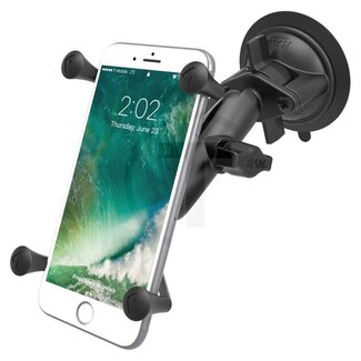 RAM MOUNTS X-Grip Halter mit Saugnapf 44,5 - 114,3 mm, Verbindungsarm 90 mm