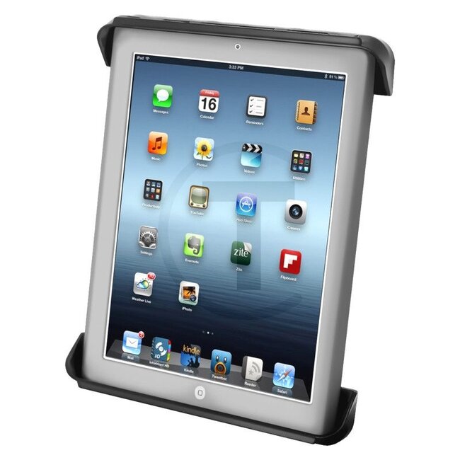 RAM MOUNTS Tab-Tite mount - 5070010061 | Material: High-strength composite | Colour: Black | Description: • To adjust the size, you have to pull the Tab-Tite holder apart, insert the iPad or HP TouchPad and then push the holder back together  | • The back of the Tab
