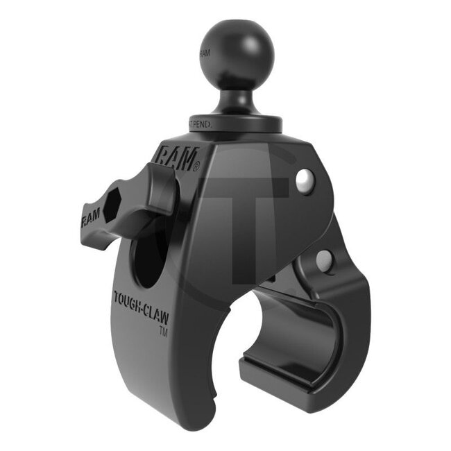 RAM MOUNTS Tough Claw Halteklammer - 5070010032 | Abmessung: Mindestabmessungen: 0 bis 4,06 cm (0 bis 1,6 Zoll), Klammerabmessungen: 13,34 cm (hoch), 3,96 cm (breit) - siehe auch Abbildung flache Oberflächen | passend für Rohr-Ø: 2,54-4,76 cm (1-1,875") mm | Farbe:
