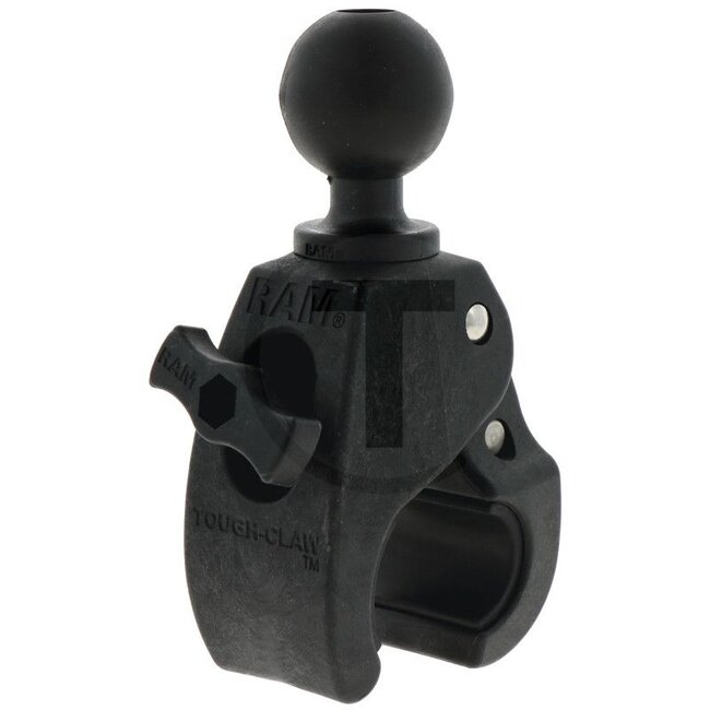 RAM MOUNTS Tough Claw mounting bracket - 5070010033 | Dimensions: Minimum dimensions (flat surfaces): 0 bis 4.06 cm: , clip dimensions: 13.34 cm (high), 3.96 cm (wide) - see also illustration 0 to 1.6 in | To fit pipe Ø: 2,54-4,76 cm (1-1,875") mm | Colour: Black |