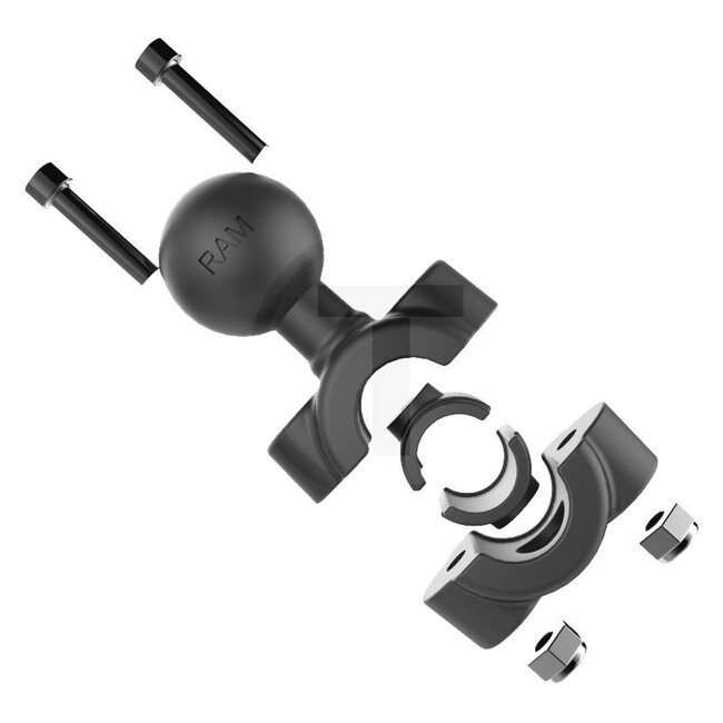 RAM MOUNTS Torque klem buis-Ø 9,52 - 15,88 mm, B-kogel Ø 25,4 mm, aluminium