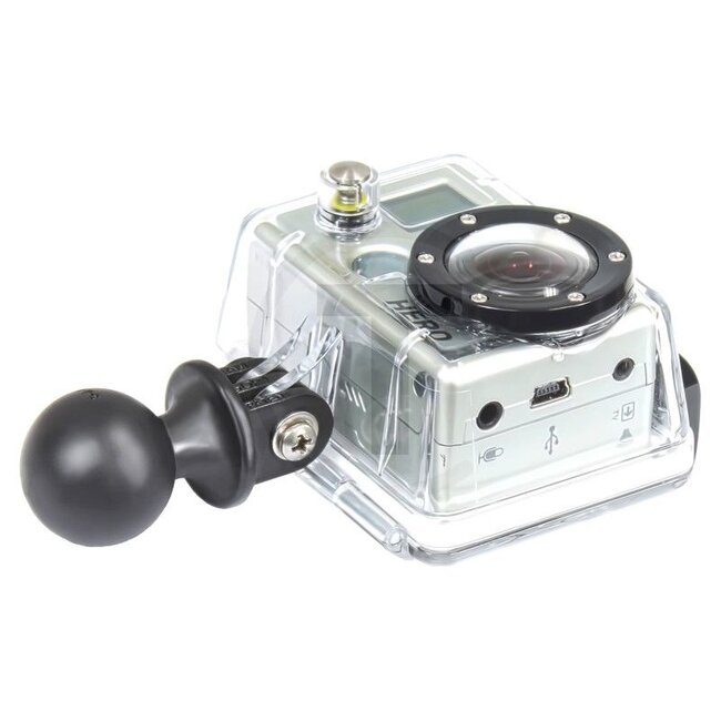RAM MOUNTS GoPro Kamera-Adapter mit B-Kugel Ø 25,4 mm, Hochfestigkeits, schwarz | RAP-B-202-GOP1