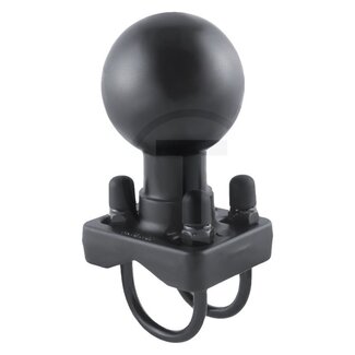RAM MOUNTS Doppelbügelschelle RVS C-System, Röhrenwerk 25,4 - 31,75 mm, Kugel Ø 38,1 mm