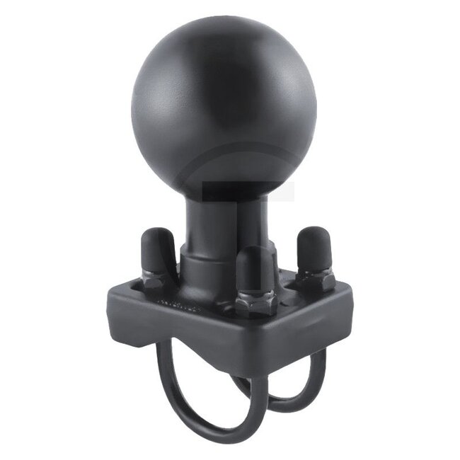 RAM MOUNTS Double clamp - 5070010065 | Dimensions: Opening: 25.4 to 31.75 mm | Material: Aluminium (marine grade), stainless steel, rubber, powder coating | Colour: Black | Description: • The RAM MOUNTS double clamp with C-ball (1.5 inch) is attached at right angles