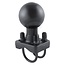 RAM MOUNTS Double clamp - 5070010065 | Dimensions: Opening: 25.4 to 31.75 mm | Material: Aluminium (marine grade), stainless steel, rubber, powder coating | Colour: Black | Description: • The RAM MOUNTS double clamp with C-ball (1.5 inch) is attached at right angles