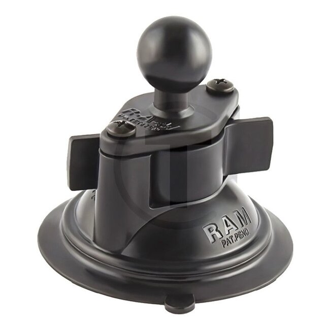 RAM MOUNTS Suction base with C ball - 5070010107, RAM-224U | Material: Aluminium, powder-coated, stainless steel components and high-strength composite | Colour: Black | Description: • This extremely sturdy RAM MOUNTS suction cup base with twist lock is supplied wit