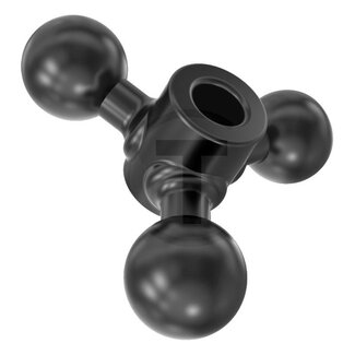 RAM MOUNTS 3-fache Adapter RAM Halterung mit B-Kugeln 25,4 mm, Aluminium
