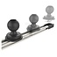 RAM MOUNTS Tough-Track rail w. composite end caps - 5070010224 | Version: Tough-Track | Colour: Aluminiummetallic, schwarz | Description: • Incl. 2 slots for the track balls  | • extruded  | • Allows the equipment to be moved thanks to the simple locking of the ball