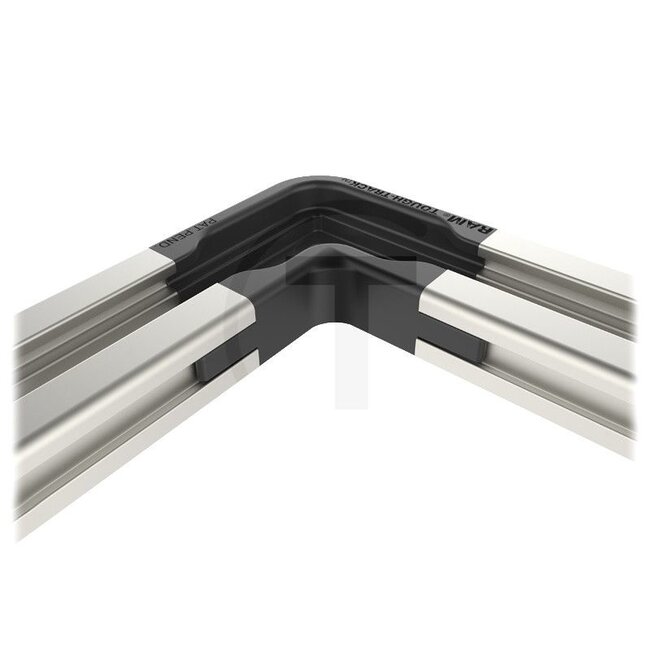 RAM MOUNTS Hoekstuk 90° voor Tough Track-rails - 5070010229, RAP-TRACK-EXA-CC90U | Uitvoering: Tough-Track | Omschrijving: • Verbinding van twee rails + inlaat voor T-moeren  | • Het hoekstuk van 90° maakt het mogelijk om de looprichting van het railsysteem haaks te