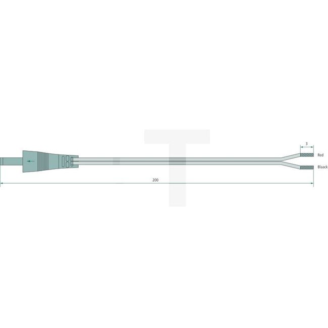 GRANIT Ersatzkabel für Kamera zur 12 / 24 V Stromversorgung der GRANIT Kameras - 50700326, 161731 | Technische Daten: Kabellänge: 2000 mm, Kabelfarbe: schwarz/rot, Kabelenden: 3 mm | Förderfähig: Umweltschutz und Sicherheit (vormals De-minimis)