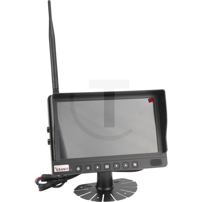 GRANIT Replacement monitor, 9", wireless Monitor for 50700310 - 50700311 | Additional information: LCD colour system, • Cable set for monitor, • AU TFT LCD monitor, • 12 V and 24 V operating voltage, • OSD menu | Contents:, • 1x 9" colour monitor, • Including ca