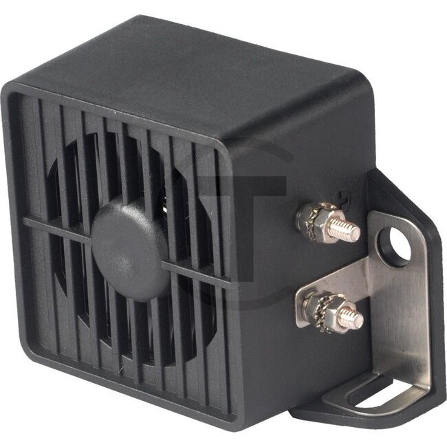 GRANIT Achteruitrijalarm 12 - 80 volt - 5070011166 | Netspanning: 12 / 24 / 48 / 80 V | Geluidssterkte: 107 dB | Frequentie: 1250 Hz | Aansluiting: open kabeleinden | Kabellengte: - m | Breedte: 102,0 mm | Hoogte: 68,0 mm | Diepte: 41,0 mm | Beschermingssoort: I