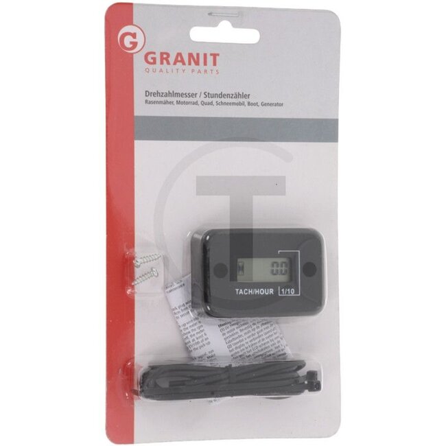 GRANIT Toerentalmeter en bedrijfsurenteller opbouwmontage