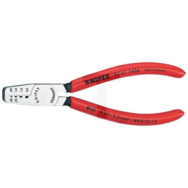 KNIPEX Wire end ferrule pliers - Application: For crimping wire end ferrules DIN 46228 part 1 + 4 - 9761145A
