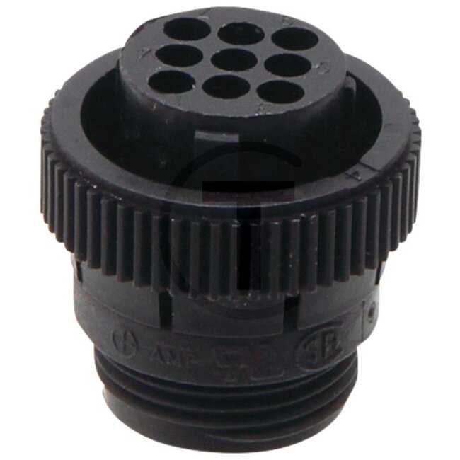 GRANIT CPC socket housing AMP Tyco - 50750290237 | Version: 3-pin, 6.3 mm for alternator and ext. Regulator | Additional information: With coupling disc | Number of pins: 9 | To fit: TE Connectivity