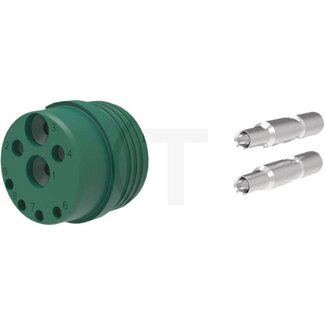 ERICH JAEGER Contact seal with PWR contacts ISOBUS 12 V, 6,0 mm², green