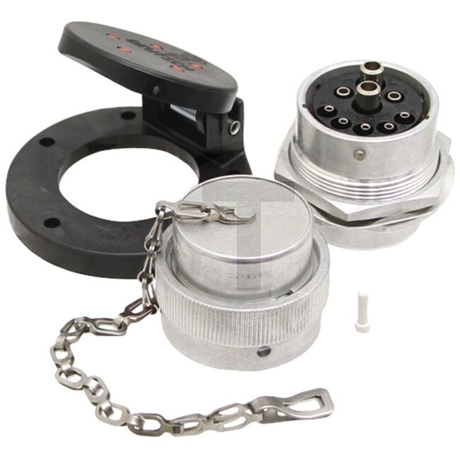 MüllerElektronik ISOBUS Steckdose - 50631300405 | Ausführung: Steckdose für ISOBUS - komplett mit verschraubbarer Schutzkappe | Zusatzinformationen: ISO 11783-2 | Anzahl Pole: 9 | Querschnitt: 2x 10, 2x 2,5 mm² | Vergleichs-Nr.: 31300405