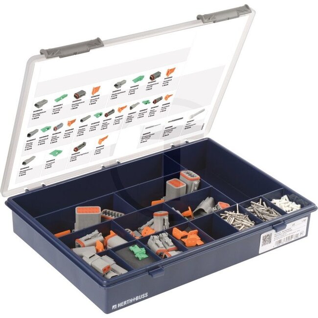 GRANIT Deutsch DT, assortiment 236-delig - 50754290600, 804107 | Inhoud: 236-delig | Bestaat uit: • 70x rondstekkerhuls, doorsnede: 0,5 - 1,5 mm², • 70x rondstekker, doorsnede 0,5 - 1,5 mm² |  • 40x afdicht- / beschermingspluggen, • 3x stekkerhuis 6-polig, voor