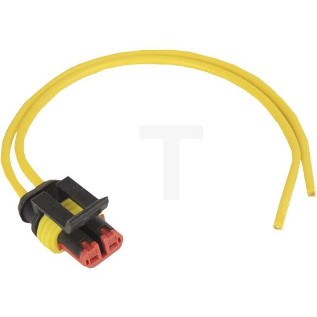 GRANIT Repair kit, plug Superseal with push-on contact housing, seals and cable - 5070010030 | Material: Silicone (cable insulation) | To fit: Fiat  | Lancia | Cross section: 1 mm² | Cable length: 200 mm | Number of pins: 2 | Additional information: • With recep