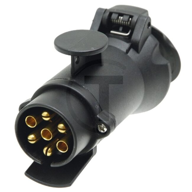 ERICH JAEGER Adaptor - 50751305471 | Power rating max. 12 V: 16 A (1,5 mm2) | Width: 55 mm | Height: 101.6 mm | Length: 86 mm | Current: 16 A | Housing material: Plastic | Number of pins: 13 / 7 | DIN/ISO: 1724