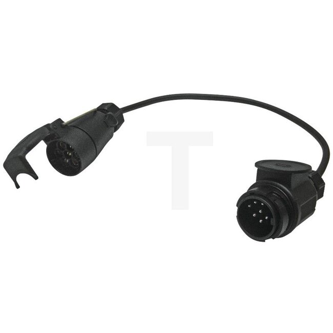 HELLA Adaptor cable - 4558JA 005952001, 8JA005952001 | Colour: Black | Material: Polyurethane | Cross section: 7x1,5 mm² | Voltage: 12 V | Housing material: Plastic | Number of pins: 13; 07 | Working length: 0,25 m | DIN/ISO: 11446 / 1724