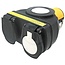 ERICH JAEGER Adapterstuk • Van 15P / 24 volt stekker (ISO 12098) naar 2x 7P / 24 volt stekkerdoos (ISO 1185 + ISO 3731) - 50751305655, 5134, 05134 | Kleur: zwart | Breedte: 72 mm | Hoogte: 154 mm | Lengte: 120 mm | Netspanning: 24 V | Materiaal van het huis: Kunststof