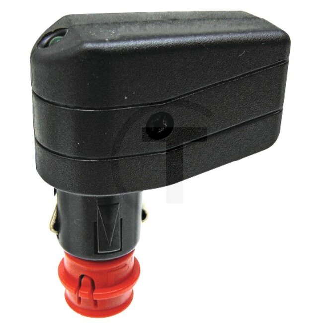 GRANIT Angled plug - 50751306043 | Number of pins: 2-pin | Connection: Schraubanschluss | Outer Ø: 12 / 20,4 mm | Form: angled | Current: 7,5 A | Nominal voltage: 12 / 24 V | Housing material: Kunststoff | Additional information: - with socket  | - with screwed