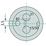 Cobo Stekkerdoos 2-polig, 12 / 24 V, 25 A, IP64 | 1028156