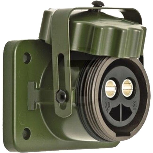 HELLA Flanschdose 2-polig, Kabel 50 mm², 300 A bei 24 V, IP54, Aluminium | 8JB001935031
