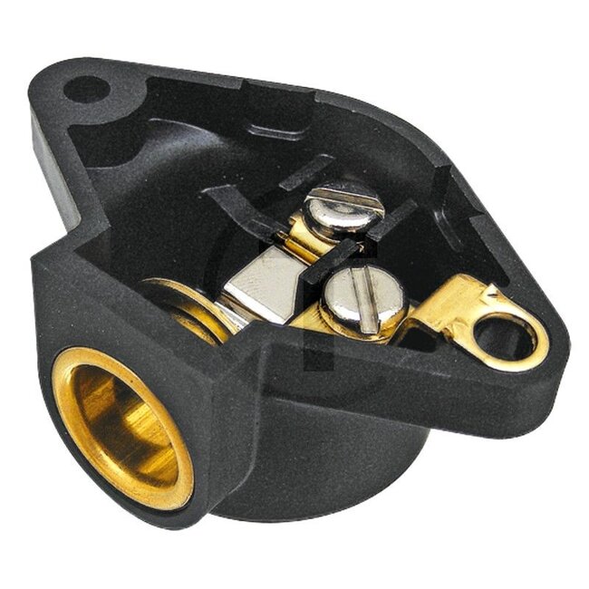 HELLA Steckdose 2-polig - 4558JB 004123002, 8JB004123002 | Ausführung: Kunststoff, An- und Aufbausteckdose, mit Schraubanschluss Belastbarkeit max.: 16 A bei 24 V | Anzahl Pole: 2-polig | Anschluss: Schraubkontakt | Belastbarkeit 24 V: 16 A | Material: Kunststo