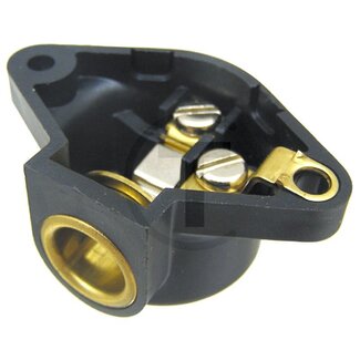 HELLA 2-pin flange socket, 12 A, inner-Ø 12 mm, without cover, DIN 4165