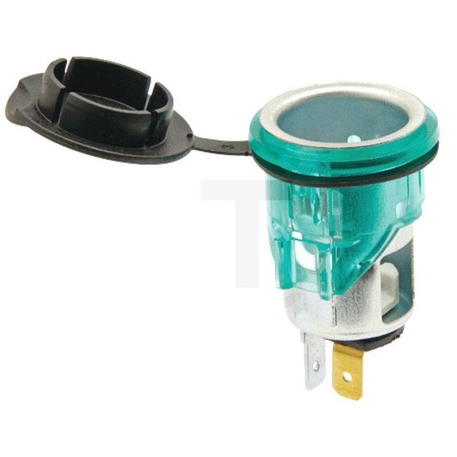 HELLA Socket - 4558JB 008023001, 8JB008023001, 8JB 008 023-001, 51076136, 57410-F3180-71 | Number of pins: 2 | Colour: Green | Connection: Blade terminal | Power rating max. 12 V: 15 | Mounting Ø: 28 mm | Current: 15 A | Fixing: Flush mounting | Nominal voltage