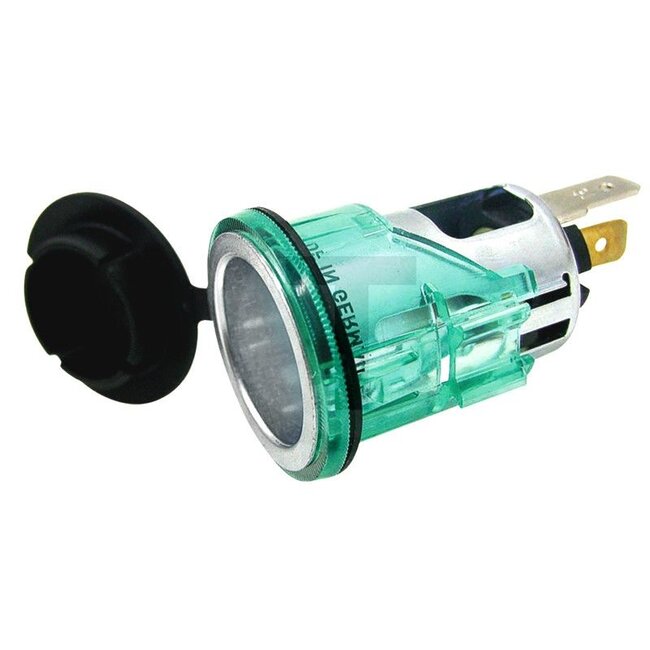 GRANIT Power socket 2-pin - 50756394355, 8JB008023-001 | Version: With cap and clamping sleeve 12/24 V Up to 15 A current consumption Mounting Ø 27.8 mm Suitable for plug 50751306132, 50751306018 | Number of pins: 2-pin