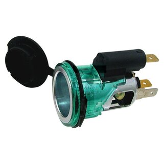 GRANIT Stekkerdoos 2-polig, 12 V, 20 A, inbouw-Ø 27,8 mm, met verlichting
