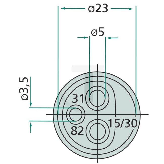 Cobo Stekkerdoos 3-polig, 12 / 24 V, 25 A - 1028172