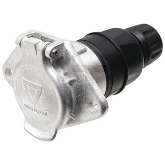 ERICH JAEGER Steckdose 3-polig, Kabel-Ø 11,4 - 14 mm, 25 A, 24 V, Aluminium