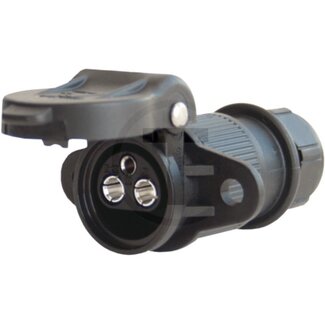 ERICH JAEGER Steckdose 3-polig, 32 A, 6 - 24 V, Kabel 7,0 - 9,0 mm, IP54