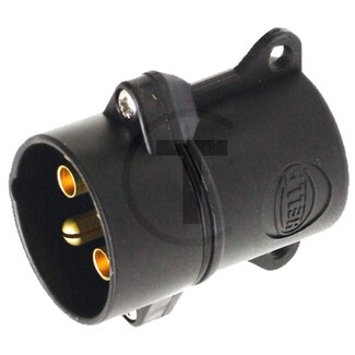 HELLA Stecker 4-polig Kunststoff Screwkontakt 16 A, 24 V, schwarz