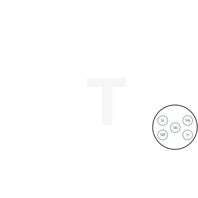 HELLA Stekkerdoos - 4558JB 001940001, 8JB001940001 | Belastbaarheid max. 24 V: 16 | Stroomsterkte: 16 A | Bevestiging inschroefdraad: Schraubanschluss | Netspanning: 24 V | Materiaal van het huis: Metall | Aantal polen: 5-polig | Extra informatie: • mit Schraub