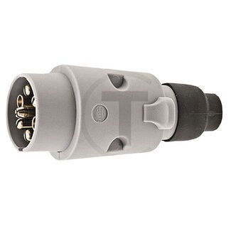 HELLA Stecker 7-polig 12 V, 16 A, Schraubanschluss, weiß