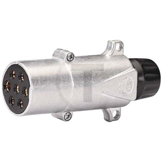 HELLA Stekker 7-polig 24 V, 15 A, ISO 1185, metalen huis