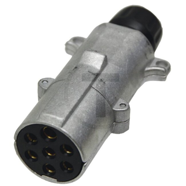 HELLA Stekker - 4558JA 003831001, 8JA003831001 | Uitvoering: 7-polig | Kleur: silber | Aansluiting: Schraubkontakt | Belastbaarheid max. 24 V: 15 | Stroomsterkte: 15 A | Netspanning: 24 V | Materiaal van het huis: Metall | Aantal polen: 7-polig | Extra informat