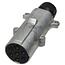 HELLA Plug Typ N, ISO 1185, Hülse - 4558JA 003831001, 8JA003831001 | Version: 7-polig | Colour: Silver | Connection: Screw contact | Power rating max. 24 V: 15 | Current: 15 A | Nominal voltage: 24 V | Housing material: Metal | Number of pins: 7 | Additional in