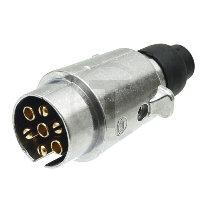 HELLA Stecker 7-polig - 4558JA 001918002, 8JA001918002 | Anschluss: Schraubkontakt | Belastbarkeit 12 V: 16 A | Anzahl Pole: 7 | Zusatzinformationen: • mit Zugentlastung