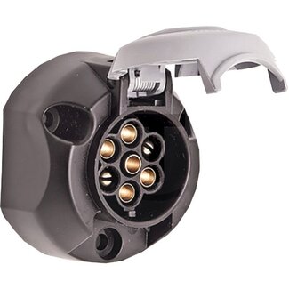 HELLA Stekkerdoos 7-polig, 12 V, 16 A, kunststof, DIN/ISO 3732