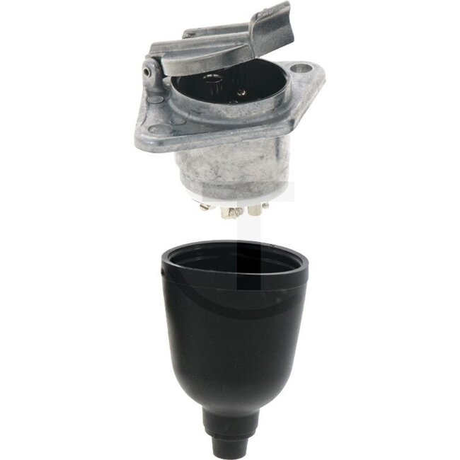 GRANIT Socket 7-pin - 50751305289, 111081 | Connection: Screw connection | Power rating max. 24 V: 16 A (1,5 mm2) | Width: 66,5 mm | Height: 102.5 mm | Length: 94 mm | Current: 16 A | Nominal voltage: 12 V | Housing material: Aluminium | Number of pins: 7 | Addi