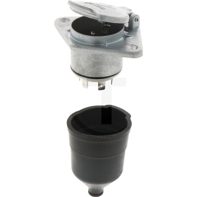 ERICH JAEGER Socket 7-pin - 50751305298, 111129 | Connection: Blade terminal | Power rating max. 24 V: 16 A (1,5 mm2) | Width: 66,5 mm | Height: 102 mm | Length: 94 mm | Current: 16 A | Nominal voltage: 12 V | Housing material: Aluminium | Number of pins: 7 | Addition